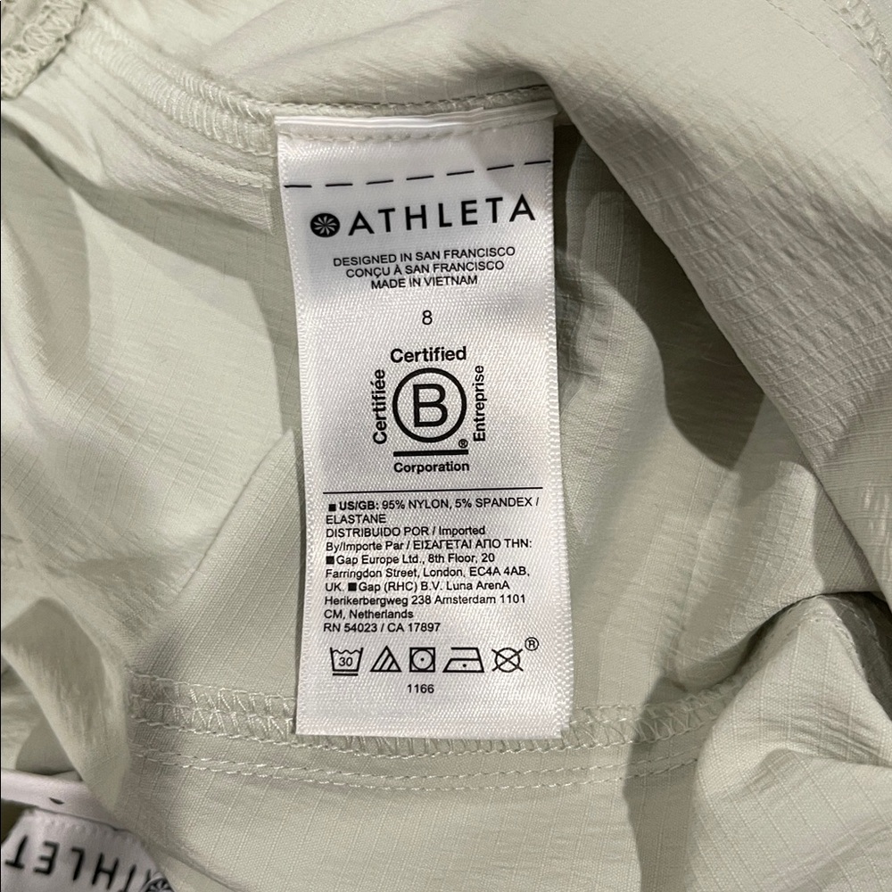 Athleta Trekkie High Rise Parachute Pant Sz 8 Mint Green Paperbag Waist Pull NWT - Picture 11 of 14